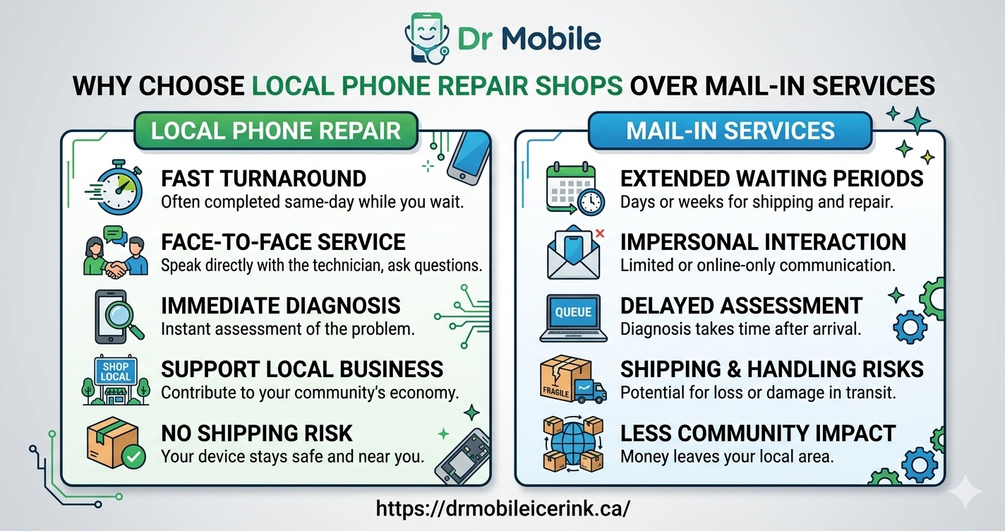 Why Choose Local Phone Repair Shops Over Mail-In Services
